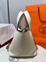 Hermes Picotin Lock 18 White Bag For Women, Women's Handbags 7.1in/18cm - Image 6