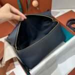 Loro Piana Extra Pocket L27 Top Handle Bag 10.6in/ 27cm Navy Blue Gold Hardware For Women FAN4043 W000 - Image 5