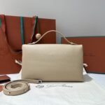 Loro Piana Extra Pocket L27 Top Handle Bag 10.6in/ 27cm Whisper Beige Gold Hardware For Women FAN4043 1615 - Image 3