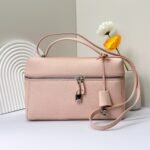 Loro Piana Extra Bag L27 Top Handle Bag 10.6in/ 27cm Bubble Gum For Women FAN4086 30DU - Image 5