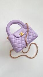 Chanel Kelly Bag Purple For Women 7.8in/19cm - Image 5