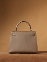 Hermes Kelly Epsom Gold Tone Lock Bag Grey For Women 9,8in/25cm - Image 3