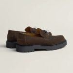 Hermes Icone Loafers Marron Ebene For Men H242908ZAME410 - Image 4
