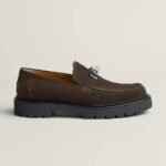 Hermes Icone Loafers Marron Ebene For Men H242908ZAME410 - Image 3