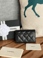 Chanel Classic Card Holder Sliver  Hardware Black - Image 7
