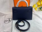 Hermes Kelly 19 Blue France Epsom Bag For Women, Women's Handbags, Shoulder Bags 7.5in/19cm - Image 3