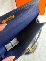 Hermes Kelly 19 Blue France Epsom Bag For Women, Women's Handbags, Shoulder Bags 7.5in/19cm - Image 7