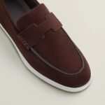 Hermes Job Loafers Marron Ebene For Men H242935ZAME420 - Image 5