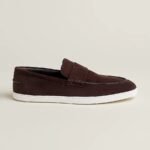 Hermes Job Loafers Marron Ebene For Men H242935ZAME420 - Image 3