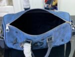 Louis Vuitton Keepall Bandouliere 35 Travel Bag 13.4in/ 34cm Blue Silver Hardware M22573 - Image 11