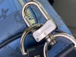 Louis Vuitton Keepall Bandouliere 35 Travel Bag 13.4in/ 34cm Blue Silver Hardware M22573 - Image 7