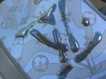 Louis Vuitton Keepall Bandouliere 35 Travel Bag 13.4in/ 34cm Blue Silver Hardware M22573 - Image 9