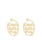 Louis Vuitton Script Earrings Gold-Toned For Women - M03239 - Image 5