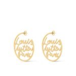 Louis Vuitton Script Earrings Gold-Toned For Women - M03239 - Image 2