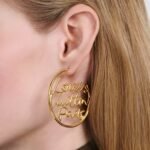 Louis Vuitton Script Earrings Gold-Toned For Women - M03239 - Image 4