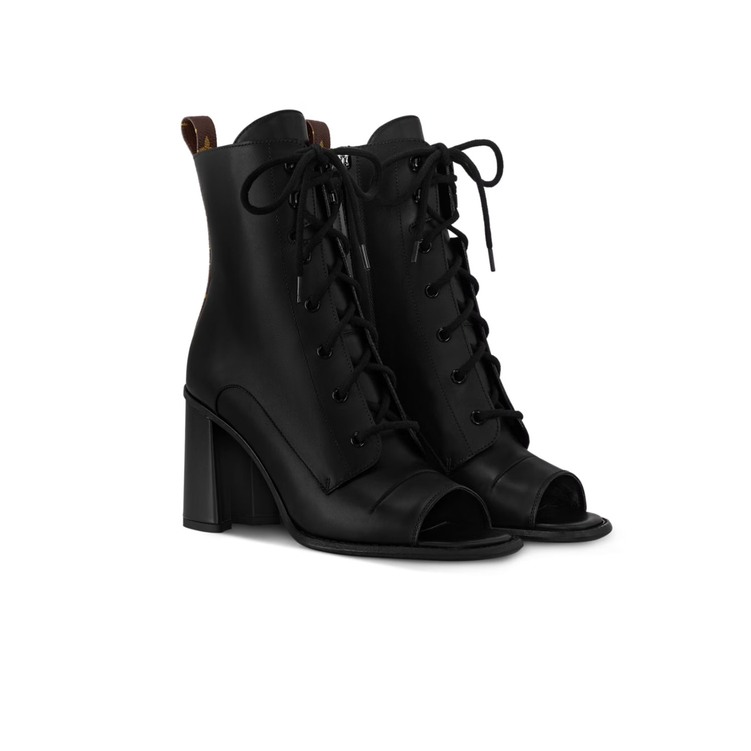 louis-vuitton-berlin-open-toe-ankle-boot-1.jpg Louis Vuitton Berlin Open Toe Ankle Boot Black For Women 1AIBRU - Image 1