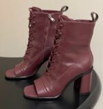 Louis Vuitton Berlin Open Toe Ankle Boot Bordeaux Red For Women 1AICLT - Image 4