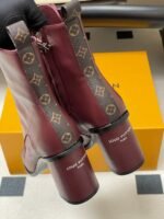 Louis Vuitton Berlin Open Toe Ankle Boot Bordeaux Red For Women 1AICLT - Image 10
