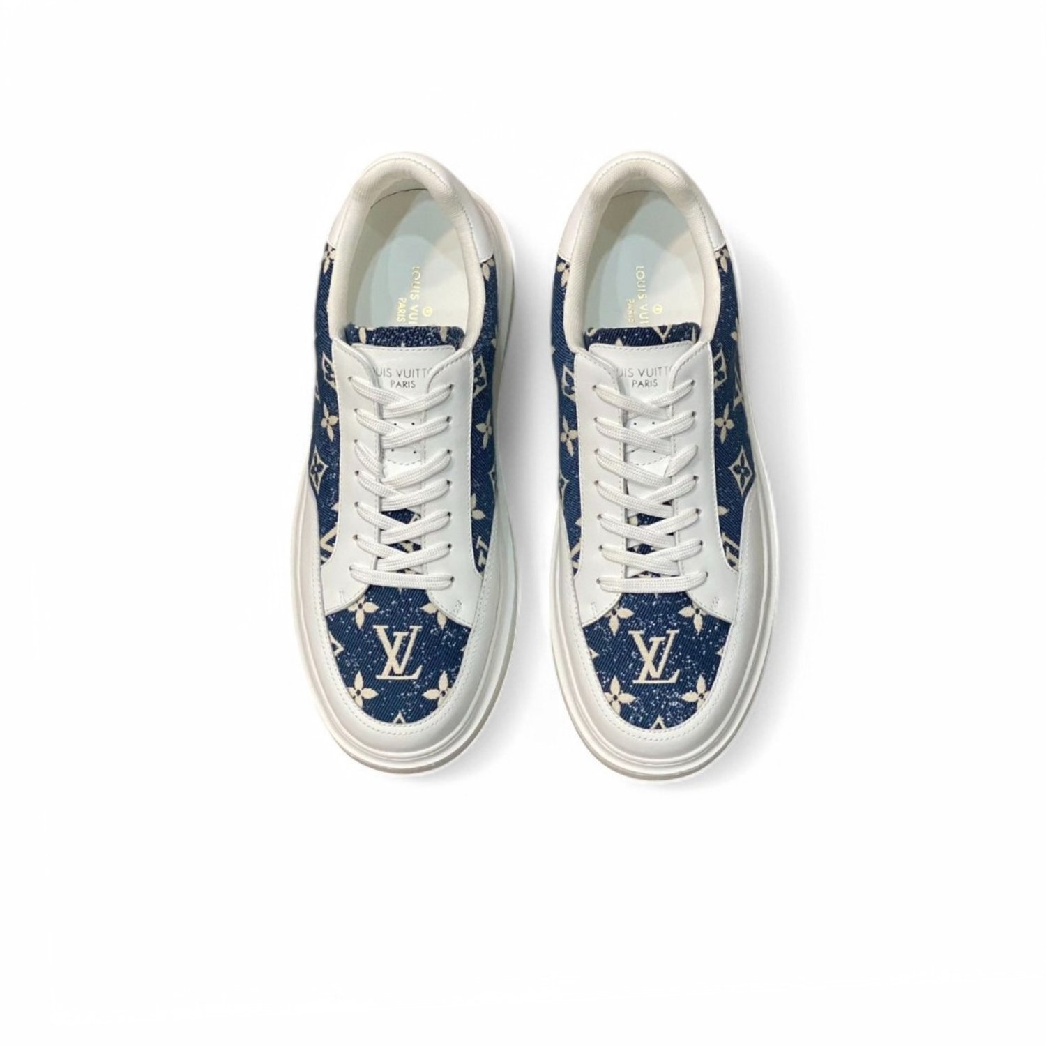 louis-vuitton-beverly-hills-sneaker-6.jpg Louis Vuittion Beverly Hills Sneaker Blue For Men LV - Image 1