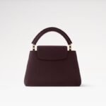 Louis Vuitton Capucines Mini Top Handle Bag Wine Red 8.3in/ 21cm Gold Hardware For Women M25893 - Image 4