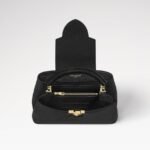 Louis Vuitton Capucines MM Top Handle Bag 12.2in/ 31cm Black Gold Hardware For Women M24727 - Image 5