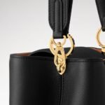 Louis Vuitton Capucines Souple MM Top Handle Bag 13in/ 33cm Black Gold Hardware For Women M14370 - Image 2