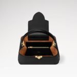 Louis Vuitton Capucines Souple MM Top Handle Bag 13in/ 33cm Black Gold Hardware For Women M14370 - Image 4