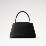 Louis Vuitton Capucines Souple MM Top Handle Bag 13in/ 33cm Black Gold Hardware For Women M14370 - Image 5