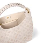 Louis Vuitton Carmel Mahina Top Handle Bag 13.8in/ 40cm Dream Cream Gold Hardware For Women M25894 - Image 5