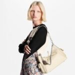 Louis Vuitton CarryAll Cargo Vibe PM Shoulder Bag 13.2in/ 33.5cm Vanilla Silver Hardware For Women M12919 - Image 3