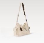 Louis Vuitton CarryAll Cargo Vibe PM Shoulder Bag 13.2in/ 33.5cm Vanilla Silver Hardware For Women M12919 - Image 4