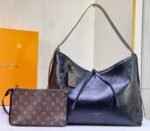 Louis Vuitton CarryAll Vibe MM Shoulder Bag 15.3in/ 39cm Black Silver Hardware For Women M25143 - Image 7