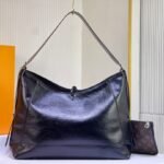 Louis Vuitton CarryAll Vibe MM Shoulder Bag 15.3in/ 39cm Black Silver Hardware For Women M25143 - Image 3