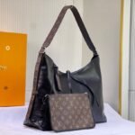 Louis Vuitton CarryAll Vibe MM Shoulder Bag 15.3in/ 39cm Black Silver Hardware For Women M25143 - Image 6