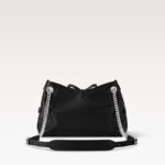 Louis Vuitton CarryAll Vibe BB Shoulder Bag 10.2in/ 26cm Black Silver Hardware For Women M12888 - Image 4