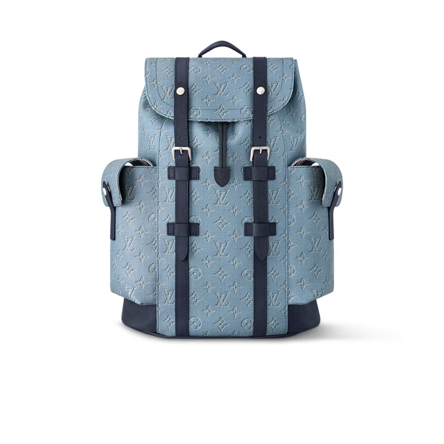 louis-vuitton-christopher-MM-blue.jpg Louis Vuitton Christopher MM Bag Blue For Men 44cm/17in - M14676 - Image 1