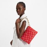 Louis Vuitton Coussin PM Shoulder Bag 10.2in/ 26cm Red Gold Hardware For Women M22397 - Image 2