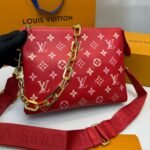 Louis Vuitton Coussin PM Shoulder Bag 10.2in/ 26cm Red Gold Hardware For Women M22397 - Image 7