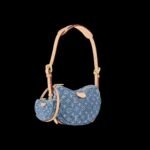 Louis Vuitton Croissant MM Blue Denim For Women M46856 - 9.8 Inches / 24.8 Cm - Image 4