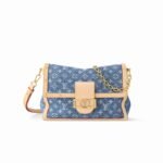 Louis Vuitton Dauphine Soft GM Denim Blue For Women 11in/28cm M13319
