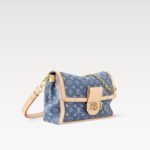 Louis Vuitton Dauphine Soft GM Denim Blue For Women 11in/28cm M13319 - Image 3