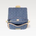 Louis Vuitton Dauphine Soft GM Denim Blue For Women 11in/28cm M13319 - Image 4