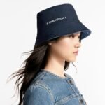 Louis Vuitton Denim Bucket Hat Blue For Women M7951M - Image 3