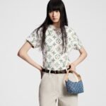 Louis Vuitton Hills Pochette Shoulder Bag 7.3in/ 18.5cm Blue Denim Gold Hardware For Women M82949 - Image 2