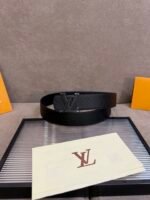 Louis Vuitton 40mm LV Initiales Monogram Eclipse Belt Black With Black Buckle - Image 2