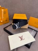 Louis Vuitton 40mm LV Initiales Monogram Eclipse Belt Black With Silver Buckle - Image 8