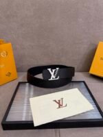 Louis Vuitton 40mm LV Initiales Monogram Belt Black With Silver Buckle - Image 2