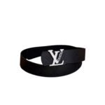 Louis Vuitton 40mm LV Initiales Monogram Belt Black With Silver Buckle