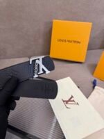 Louis Vuitton 40mm LV Initiales Monogram Belt Black With Silver Buckle - Image 6