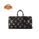 [True-to-ORIGINAL] Louis Vuitton Keepall Bandoulière 45 Bag Black 17,7in/45cm M46670